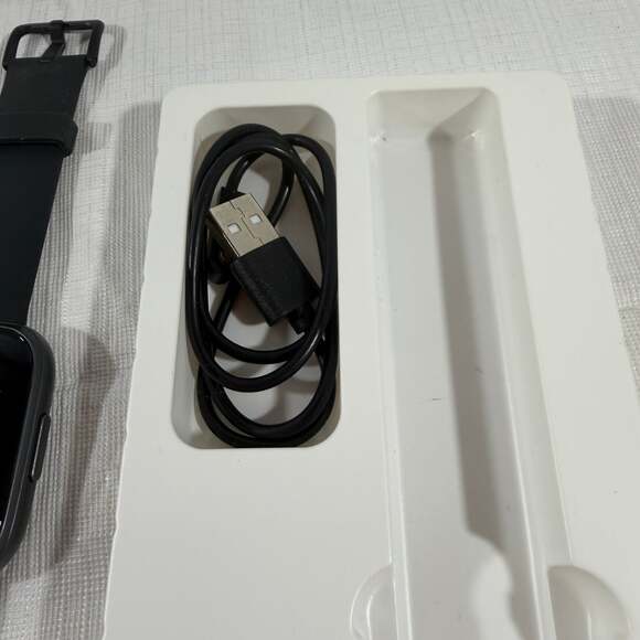 Smart Watch Fitness Tracker with Black Silicone Band - Picture 3 of 5